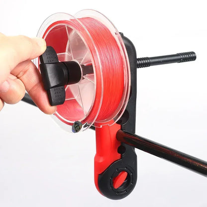 Compact line winder for fishing reels, a must-have spooling tool for anglers