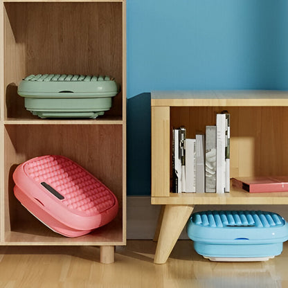 Easy-to-store folding mini washing machine. Portable laundry solution for travel essentials, delicates, & small items.