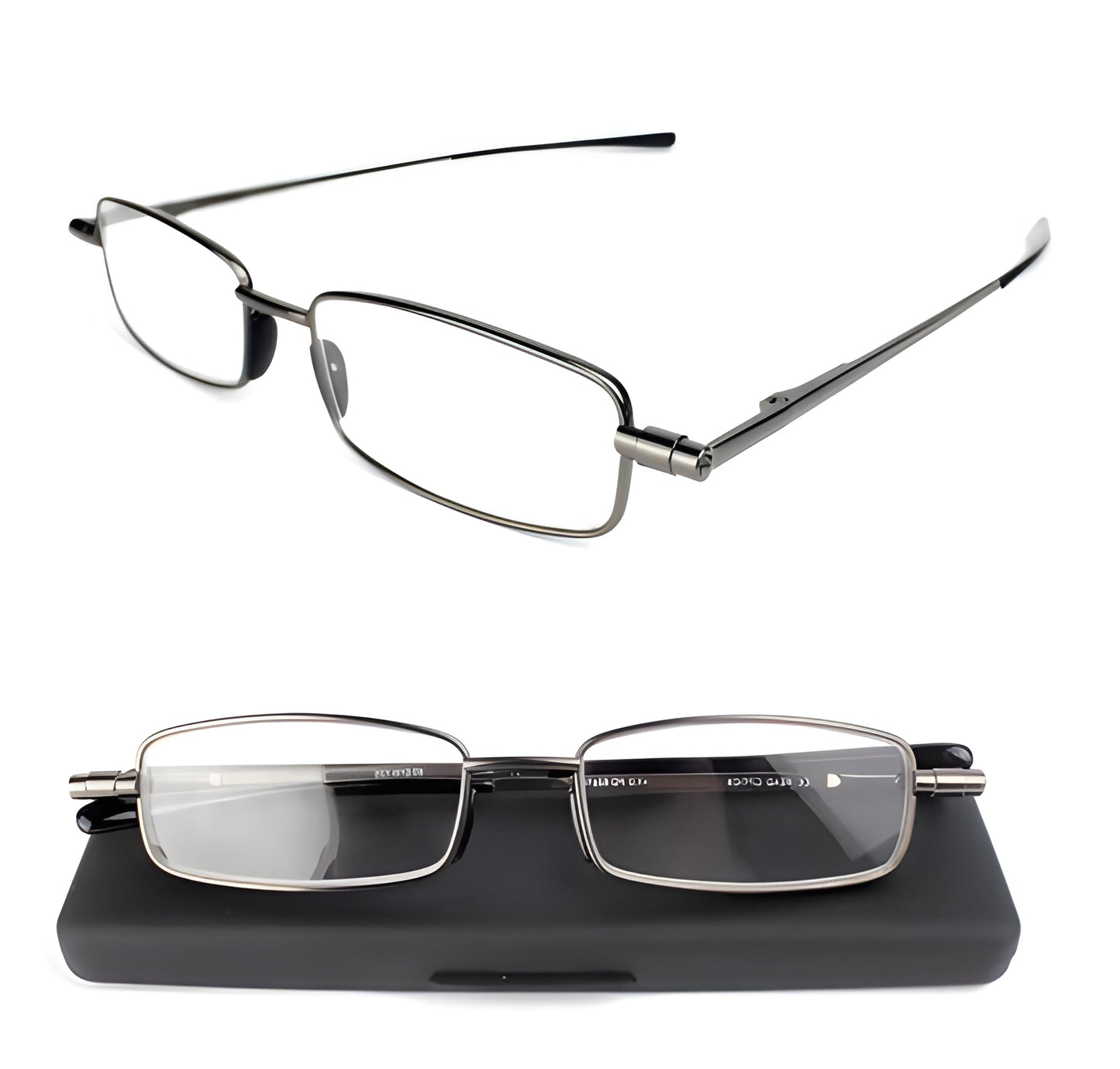 Portable unisex folding reading glasses with compact design. Perfect travel accessory & pocket readers for men & women.