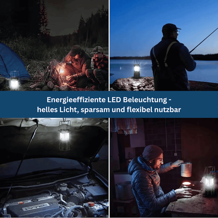 Lightweight LED camping lantern, waterproof, providing essential light for any outdoor setting