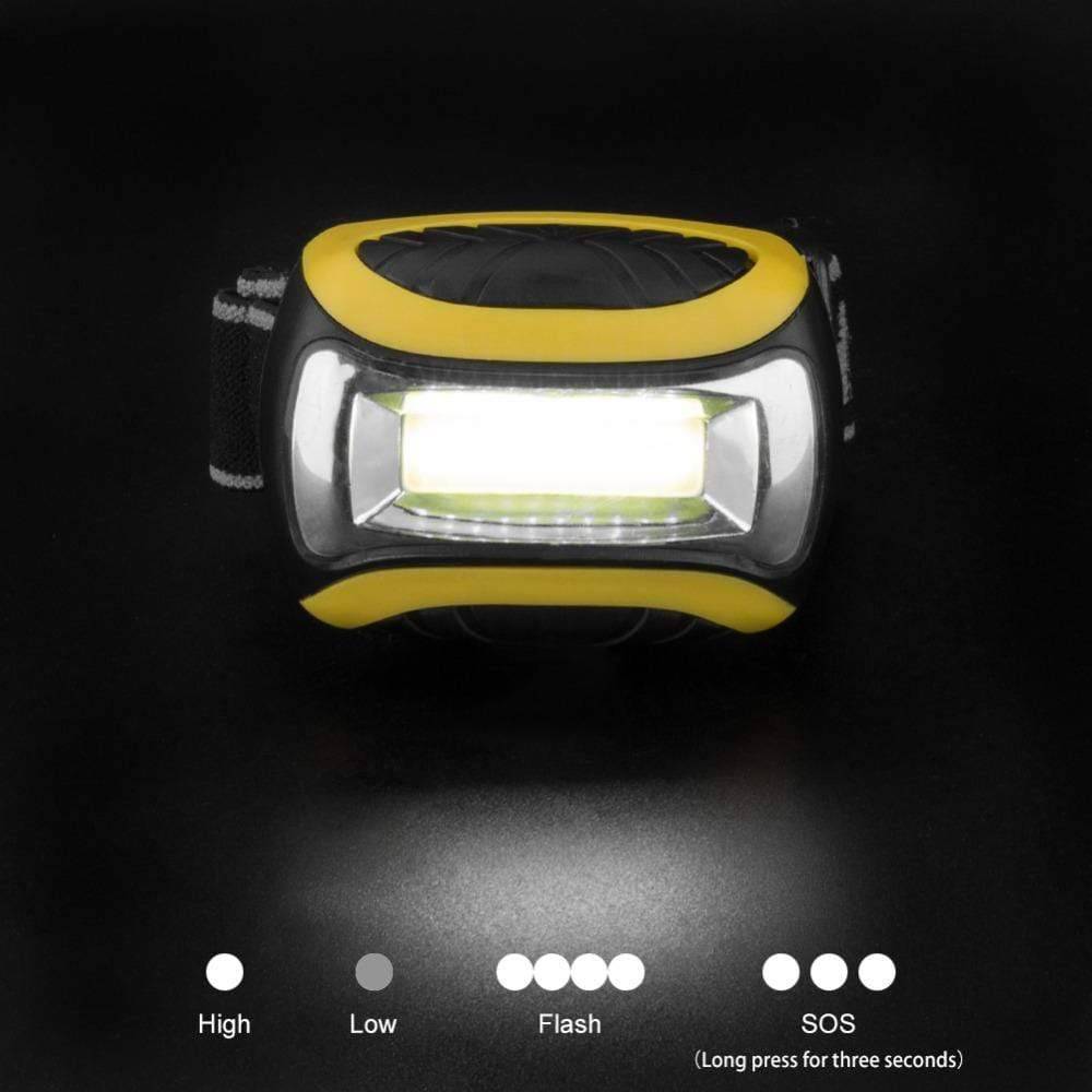 Durable emergency light: compact LED headlamp torch, ideal for hiking, fishing, & DIY tasks