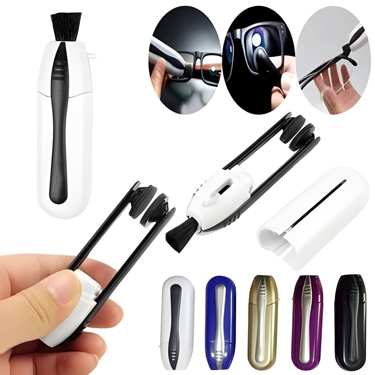 Keep your glasses & sunglasses spotless with this portable lens cleaner, an essential eyewear care accessory.