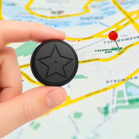 Compact magnetic GPS tracker for real-time vehicle security.