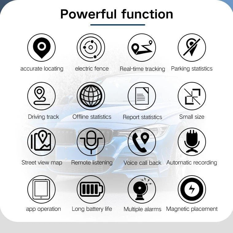 Real-time security with magnetic GPS tracker, long battery for peace of mind.