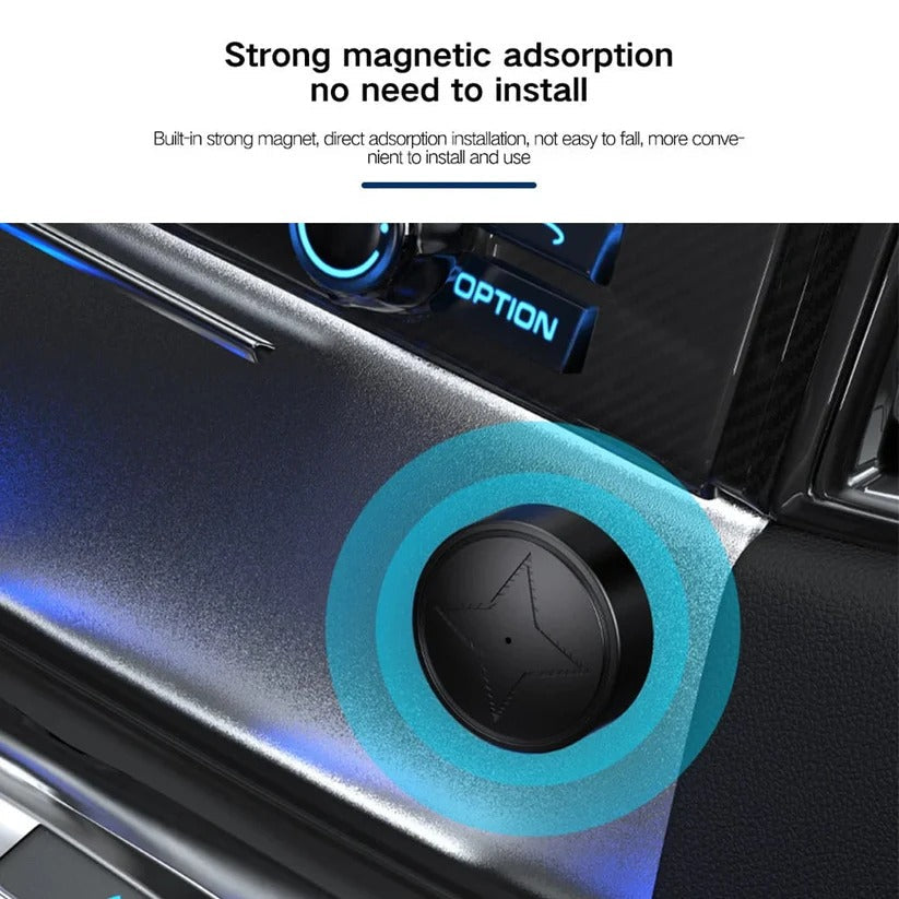 Magnetic vehicle GPS tracker, real-time location & enhanced security features.