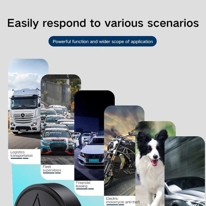 Long battery magnetic GPS tracker, real-time tracking for vehicles, pets, assets.