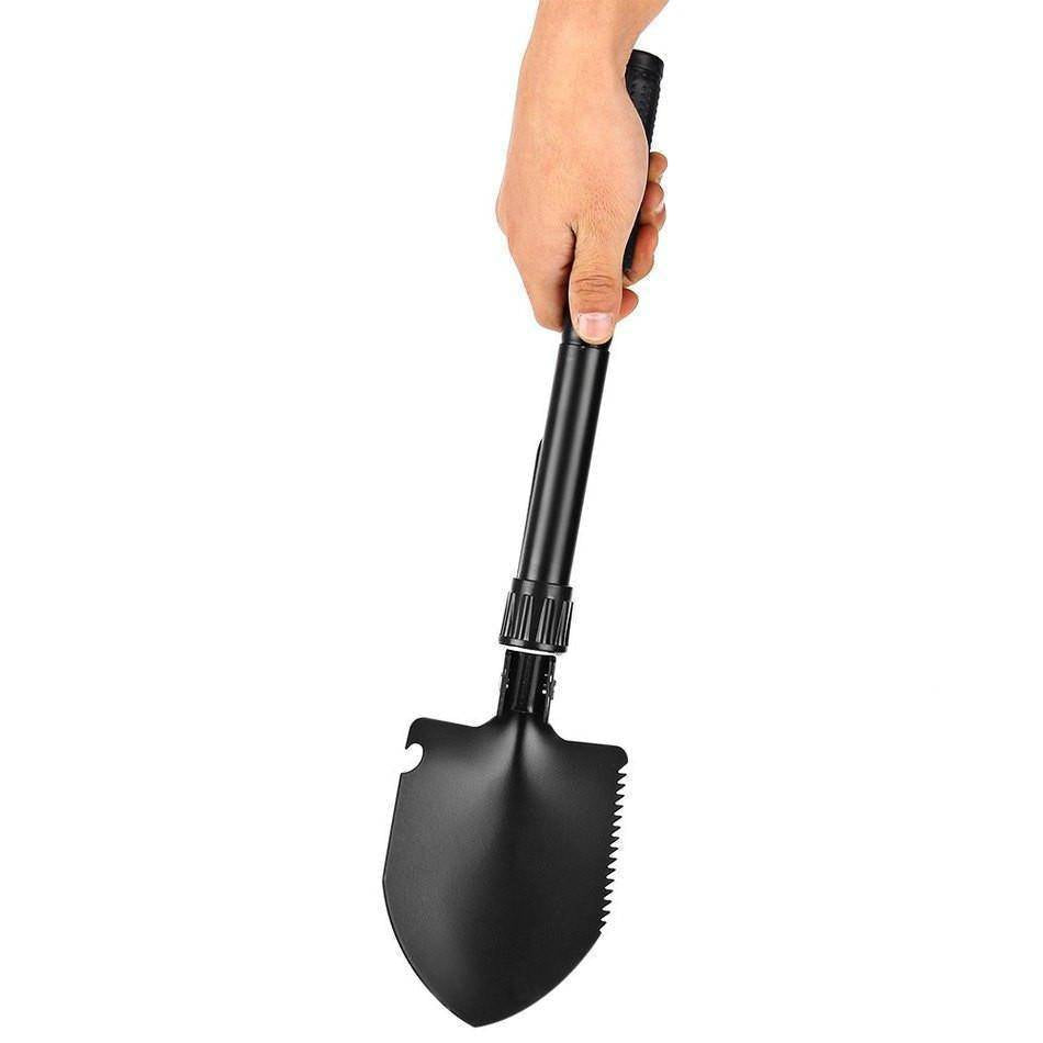 Heavy-duty folding trenching shovel, ideal survival gear for camping, hiking, and outdoor tasks
