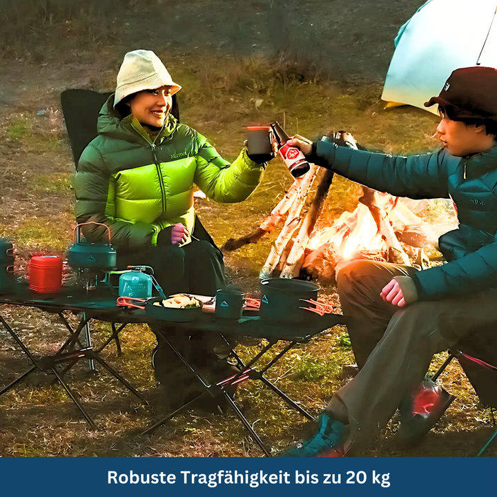 Outdoor portable table, essential camp gear for picnics, hiking, and travel.