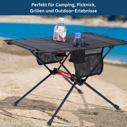 Lightweight camping table, a versatile travel accessory for easy setup & storage.