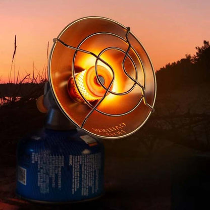 Compact portable gas camping heater, ideal for outdoor warmth and emergency situations