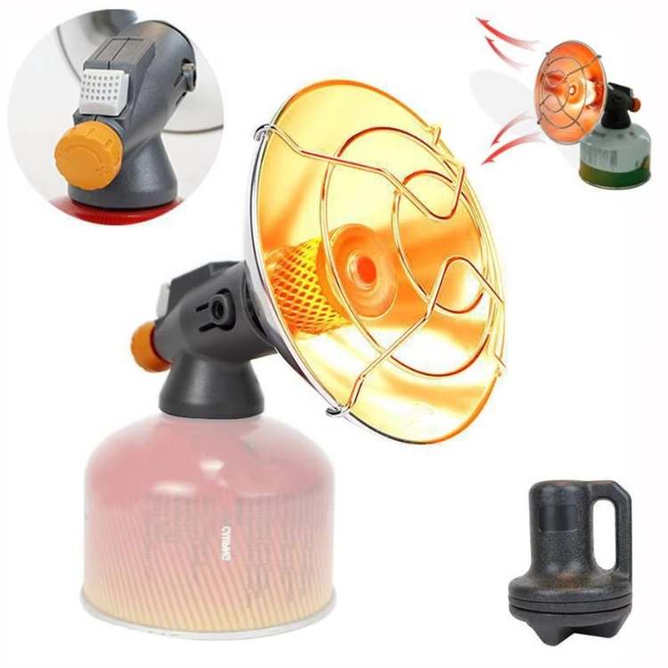 Compact gas heater for camping, providing reliable warmth in a portable design