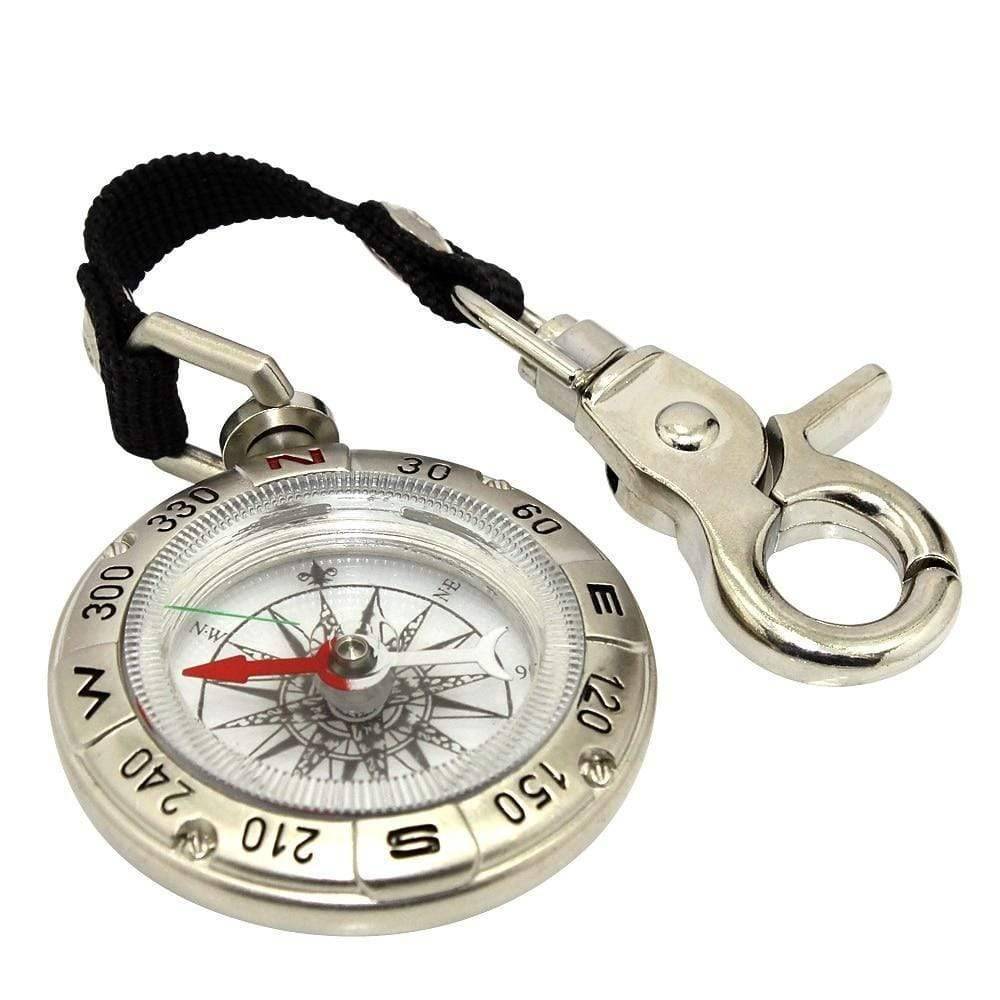 Compact portable hiking compass with clear markings for outdoor navigation and survival gear