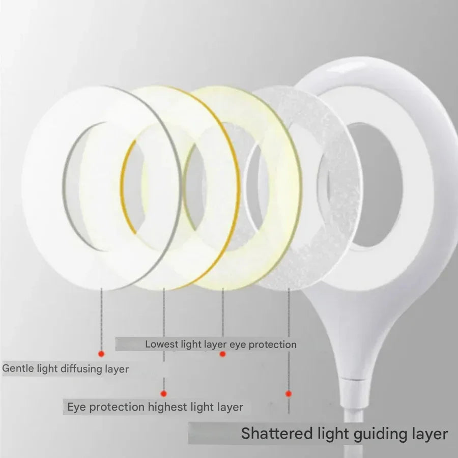 SoftGlow LED night light, USB rechargeable, providing gentle, dimmable light for any room.