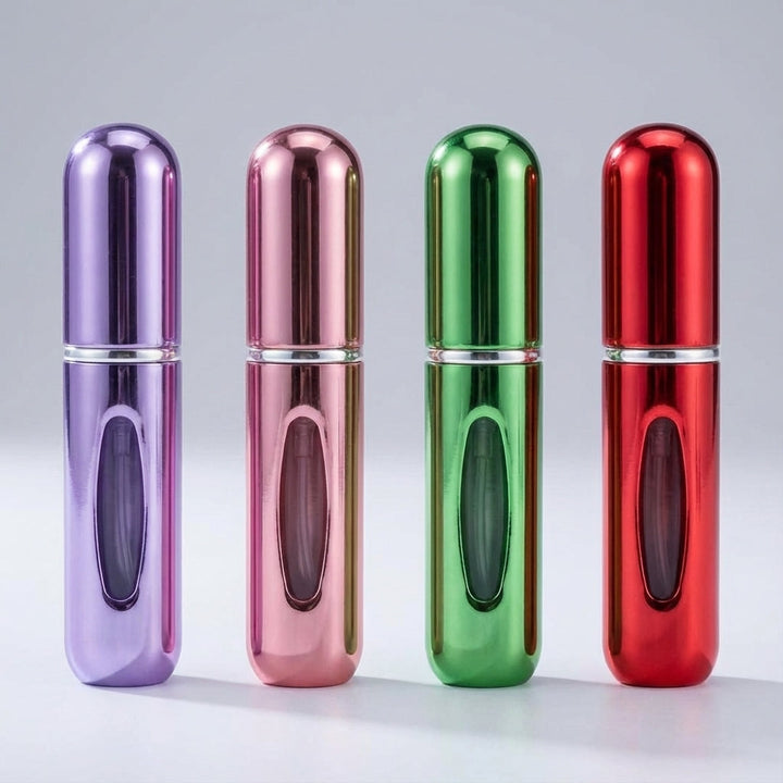 PocketMist compact perfume atomizer for travel. Refillable scent spray, a must-have portable fragrance accessory.