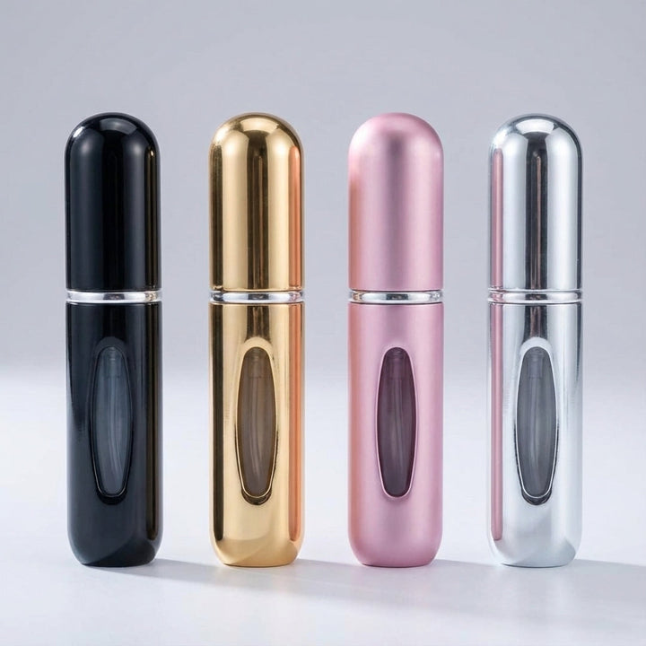 Unisex mini travel atomizer for fragrance. Keep your favorite scent fresh with this portable refillable spray.