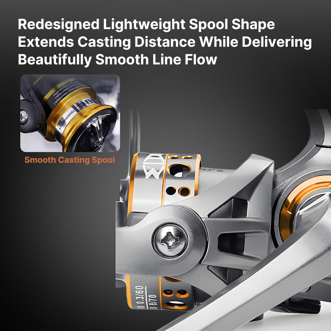 Compact fishing reel with smooth retrieve, suitable for various fishing conditions