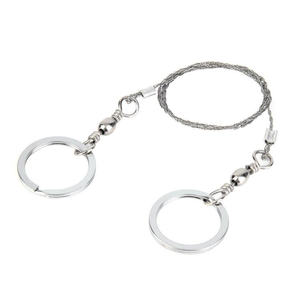 Emergency wire saw with finger loops, compact and easy to use for outdoor tasks