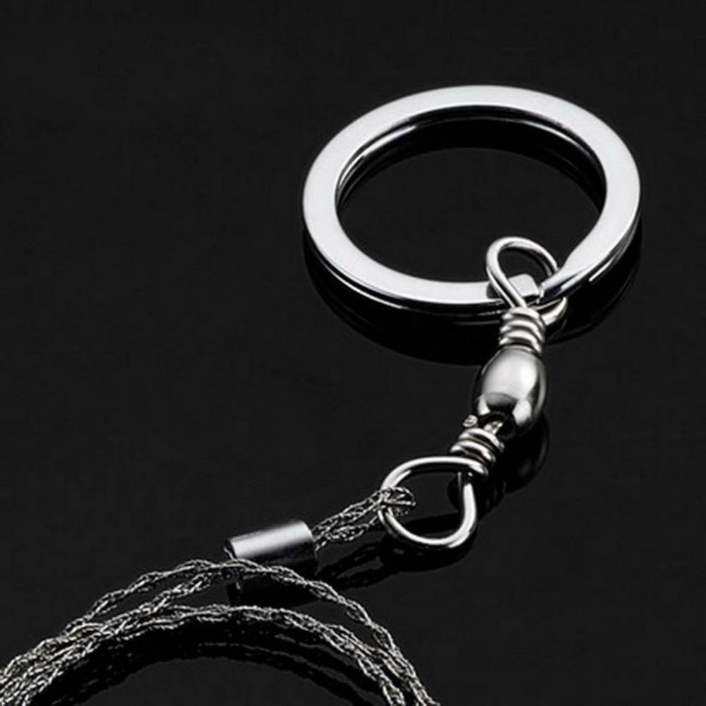 Survival wire saw, gleaming stainless steel, ready for tactical outdoor use