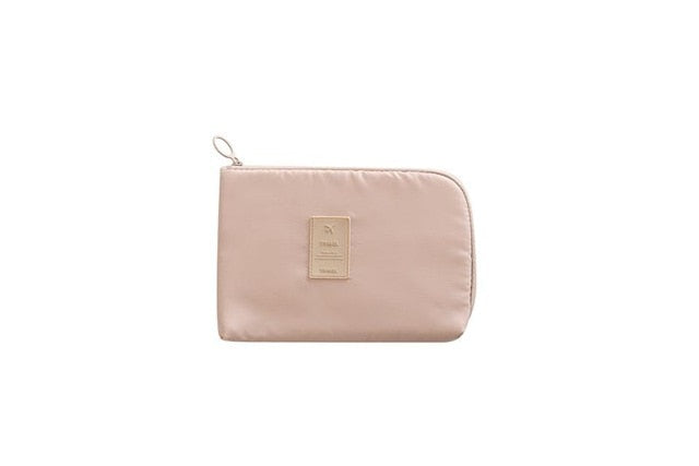 Stylish unisex electronics organizer, waterproof design for travel, in cactus color.