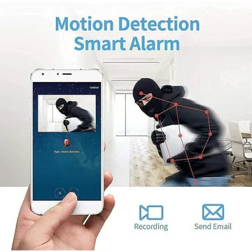 Versatile compact wireless magnetic camera for home security, offering live HD video, audio, and portability.