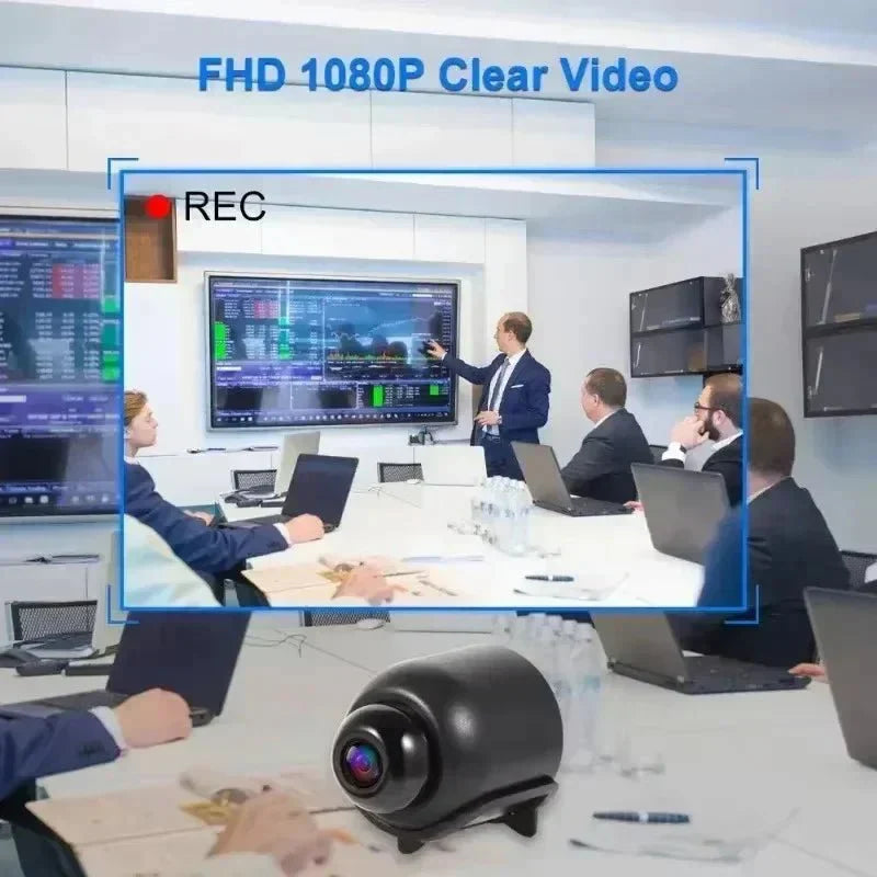 Portable wifi surveillance camera with powerful night vision & HD video for secure, remote home monitoring.