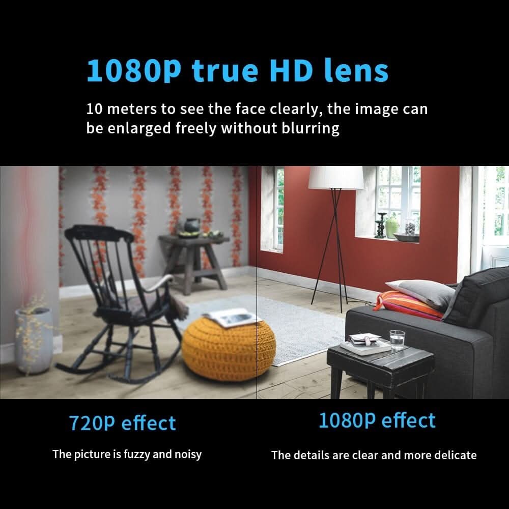 Miniature wireless night vision camera featuring infrared for clear HD video surveillance and home security.