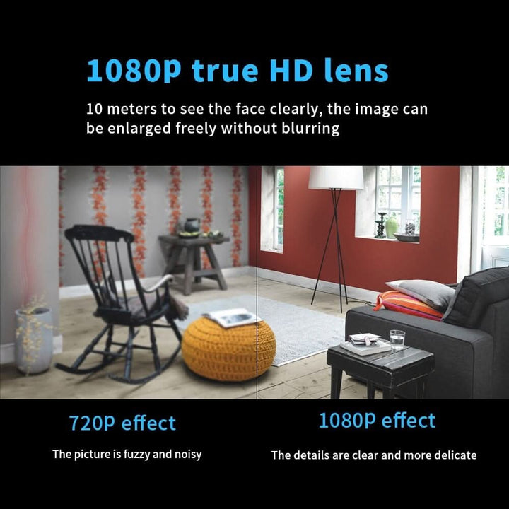 Miniature wireless night vision camera featuring infrared for clear HD video surveillance and home security.