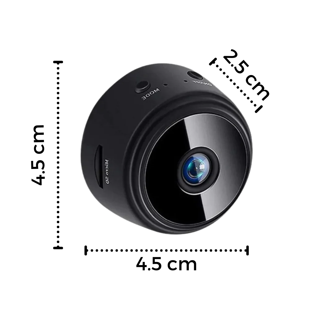 Small wireless hidden camera for discreet home security; includes motion detection & night vision.