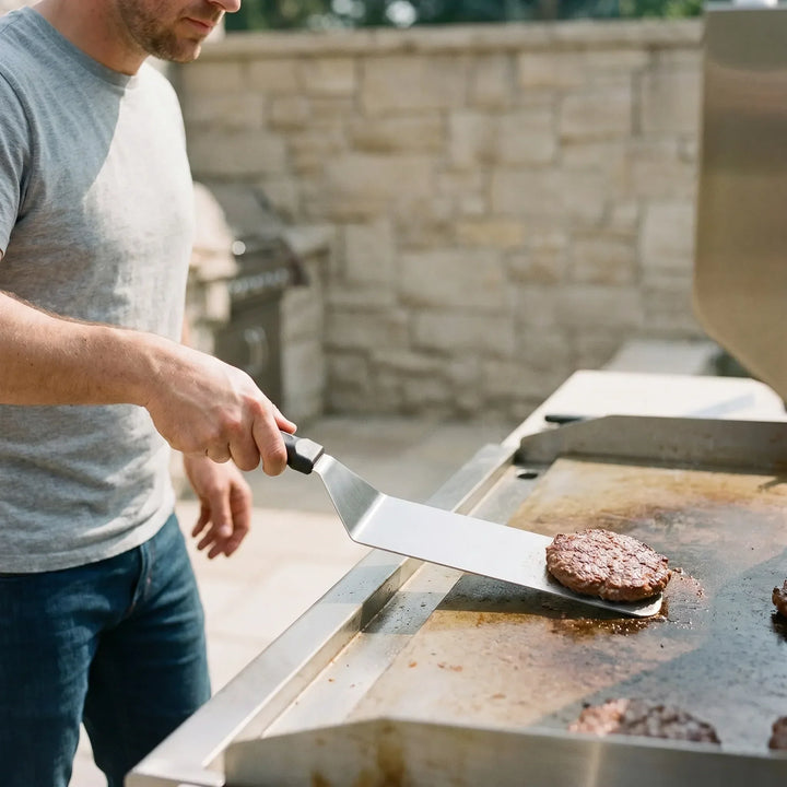 Complete 29-piece stainless steel BBQ grilling tool set for outdoor cooking, perfect for any grill master.