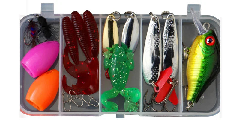 Selection of high-quality fishing lures, designed for effective freshwater and saltwater fishing