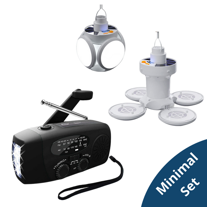 Robust emergency survival kit with various tools & medical items, perfect for hiking, camping, and disaster preparedness.