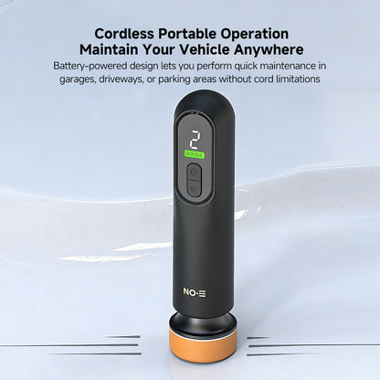 Handheld cordless buffer, perfect for car care, waxing and removing light scratches from auto paint