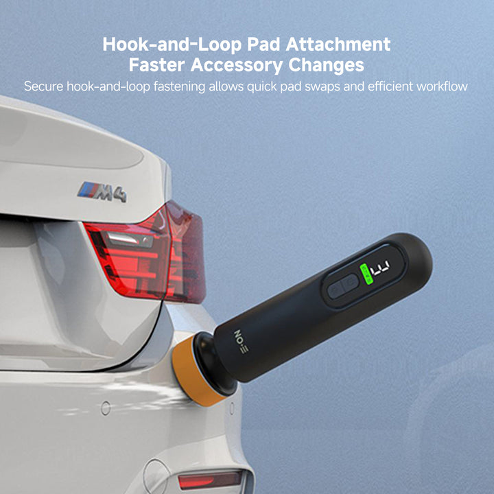 Mini car buffer kit, showcasing multiple attachments for comprehensive vehicle detailing needs
