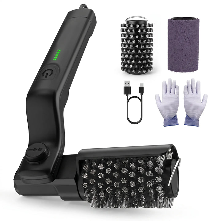 Rechargeable cordless electric grill brush, making BBQ grate cleaning fast, easy, & efficient for outdoor kitchens.