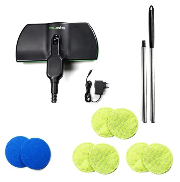 Cordless electric spin mop, making hard floor cleaning and waxing quick and easy. Perfect for home use.