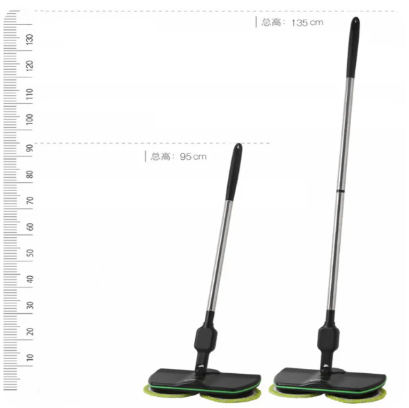 Cordless electric floor scrubber and spin mop, designed for effective cleaning & polishing tile floors.