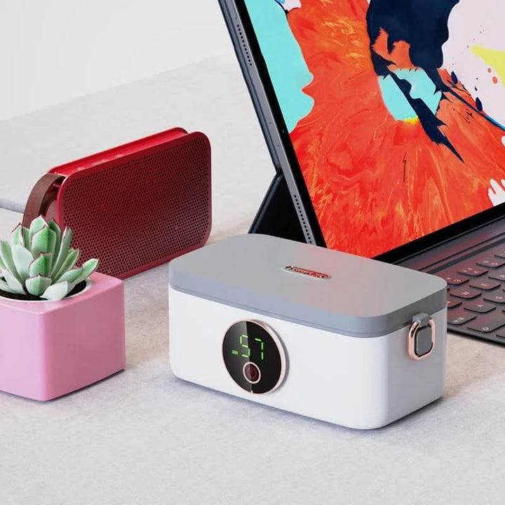 Convenient cordless heated lunchbox for meal prep. Enjoy hot, fresh food anytime, anywhere.