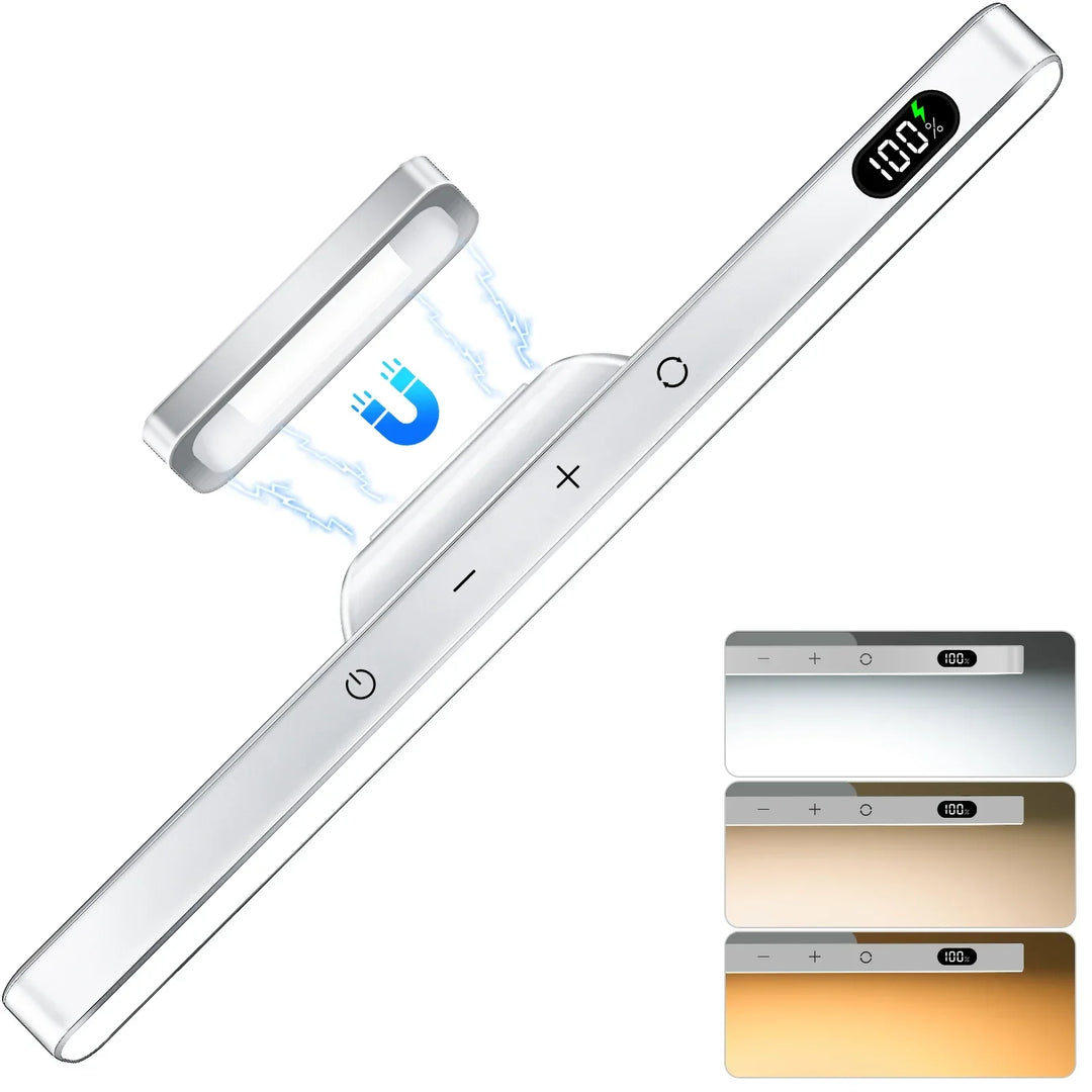Cordless LED lamp with adjustable brightness & 3 color temperatures, ideal for versatile home lighting.