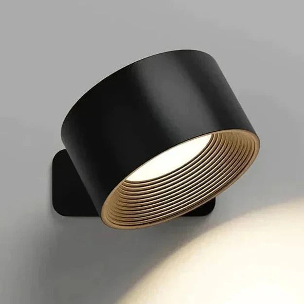 Easy-install cordless LED wall lamp, rotatable for flexible lighting. Rechargeable, touch-controlled, modern home decor.