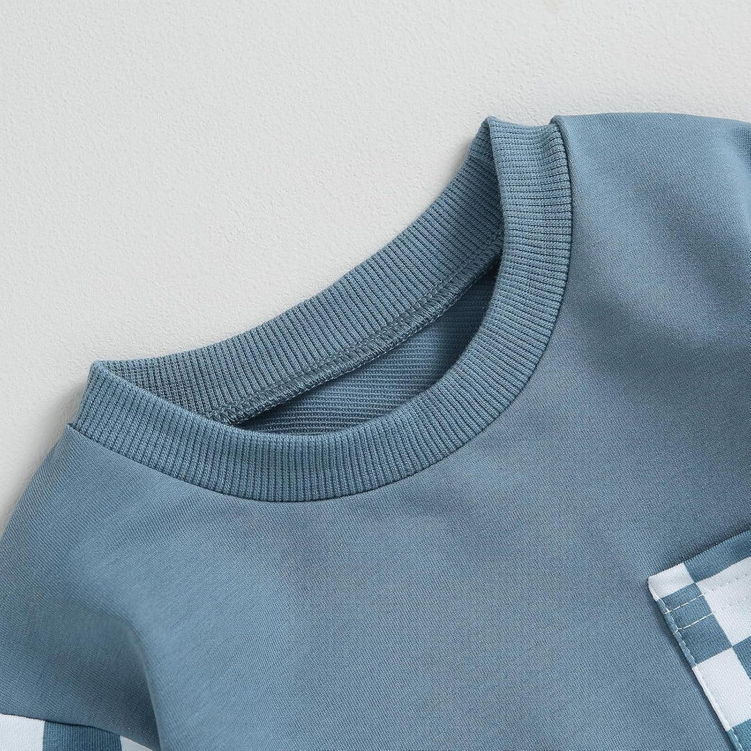 Baby's ultimate winter comfort: contrast sweatshirt & jogger trousers set.