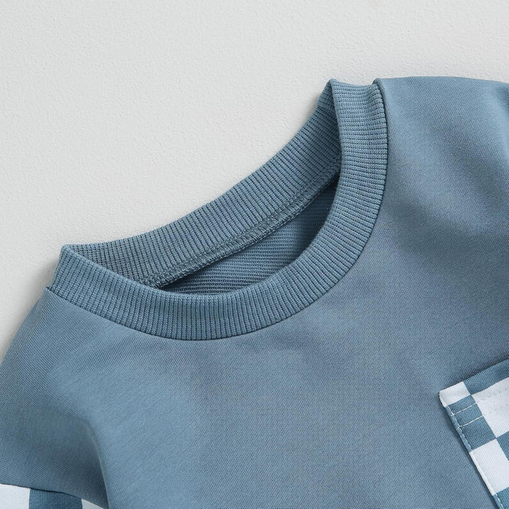 Baby's ultimate winter comfort: contrast sweatshirt & jogger trousers set.