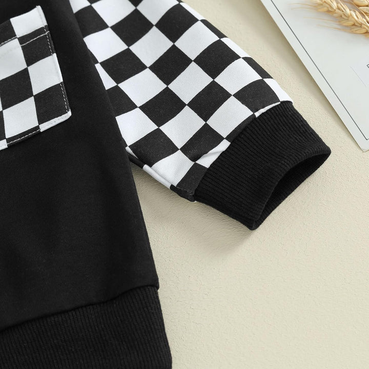 All-day comfort baby winter jogger: contrast top & soft trousers.