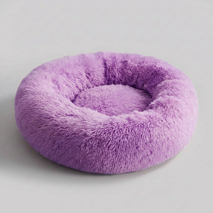 Deep sleep calming dog bed, plush comfort reduces anxiety for happy, well-rested pets.