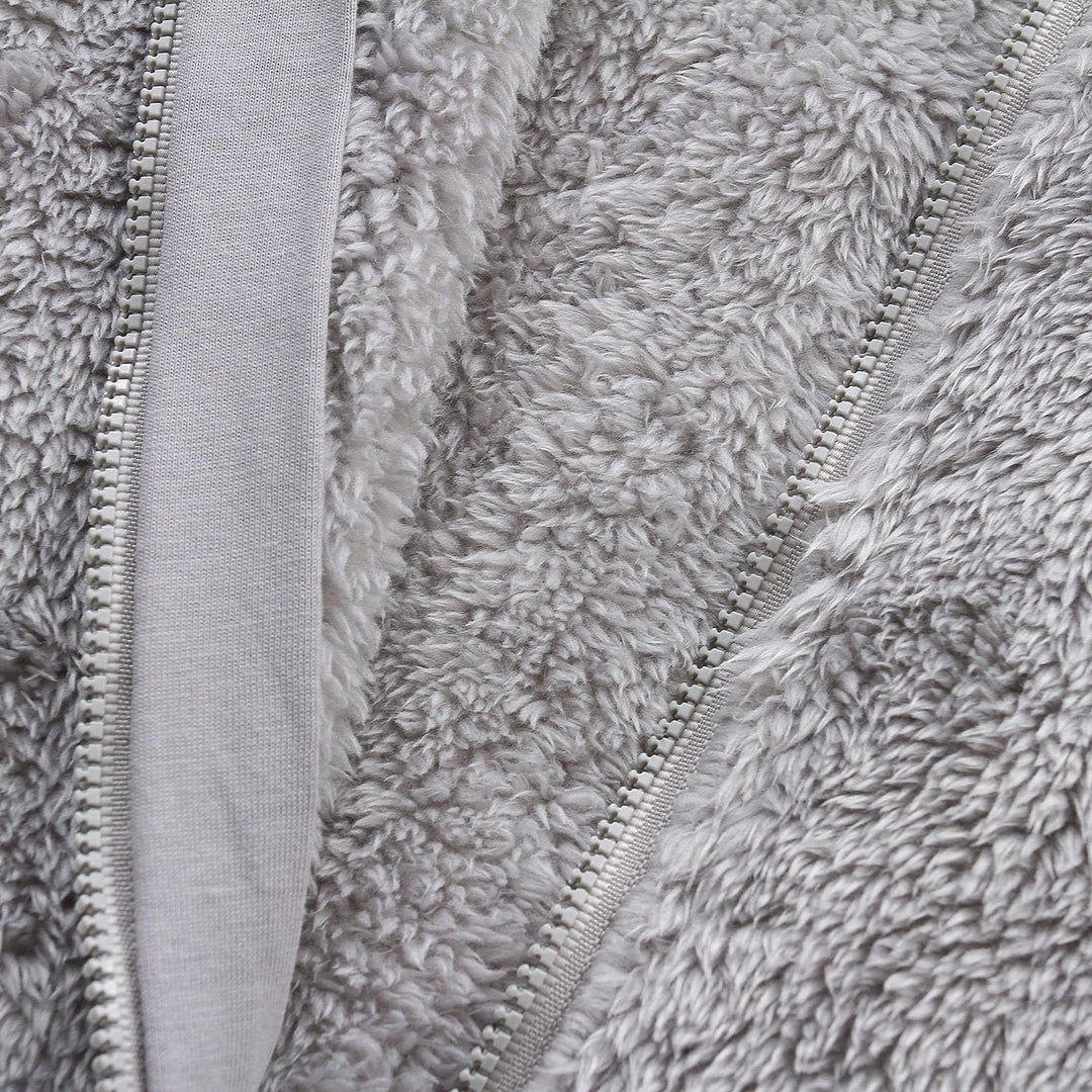 Essential baby winter wear: warm hooded fleece romper, cozy infant bodysuit.