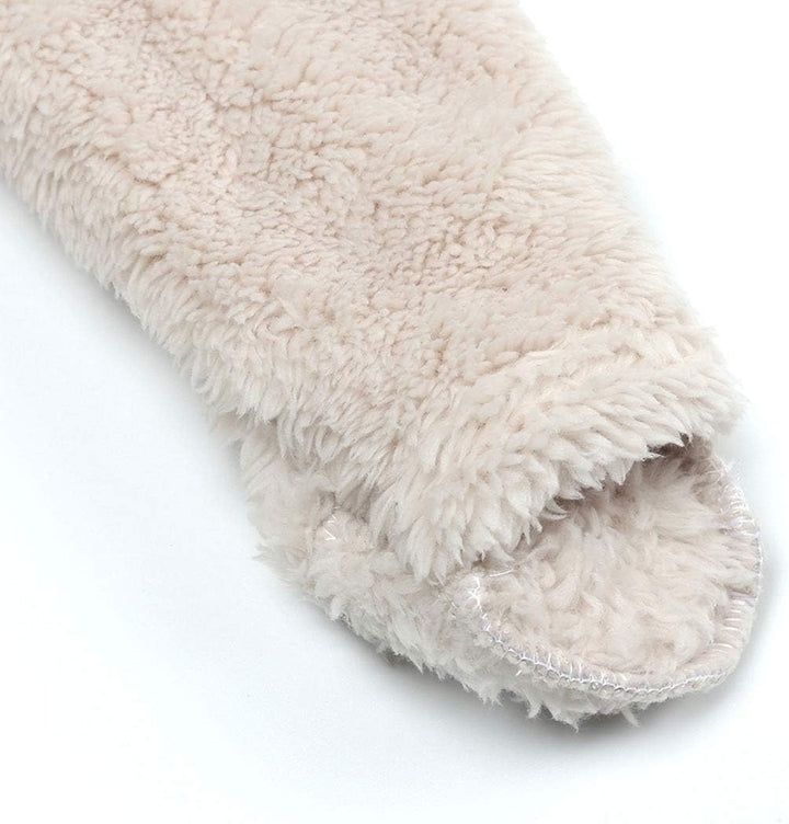 Adorable hooded baby winter wear: a fleece-lined romper for cozy infants.