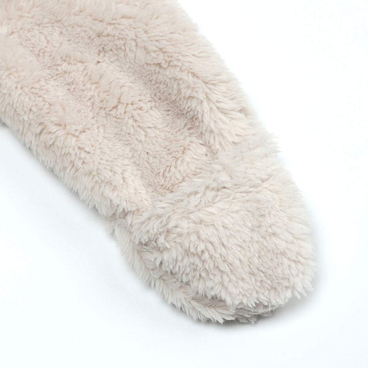 Soft hooded baby bodysuit, fleece-lined, comfort & warmth for newborns.
