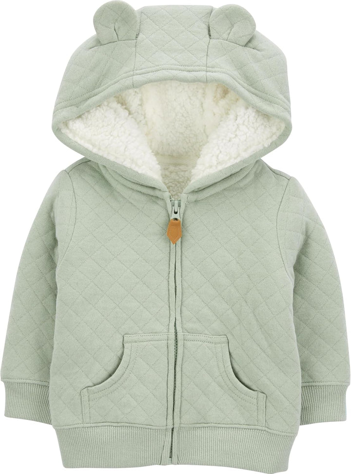 Practical lined baby hoodie, a warm hooded sweater for infants. Durable toddler outerwear, cozy & stylish.