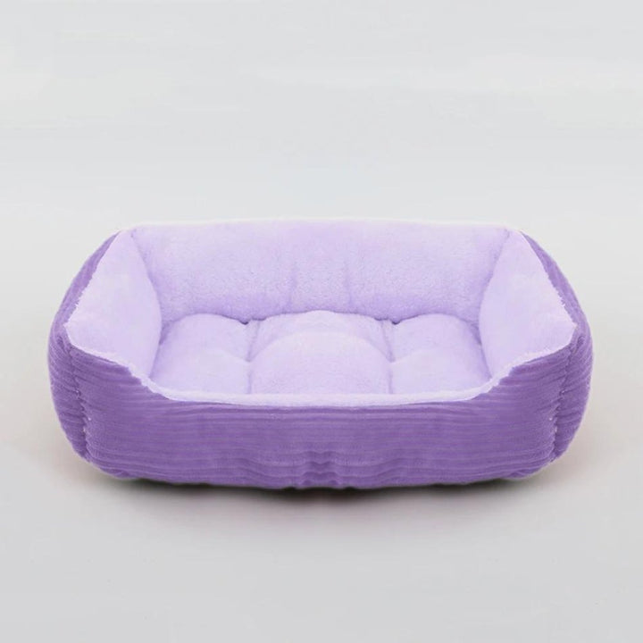 Luxurious plush dog bed, cozy & soft, perfect for deep sleep and pet relaxation.