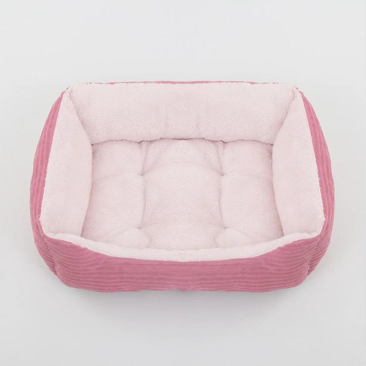 Washable plush dog bed ensures ultimate comfort & hygiene for your beloved pet.