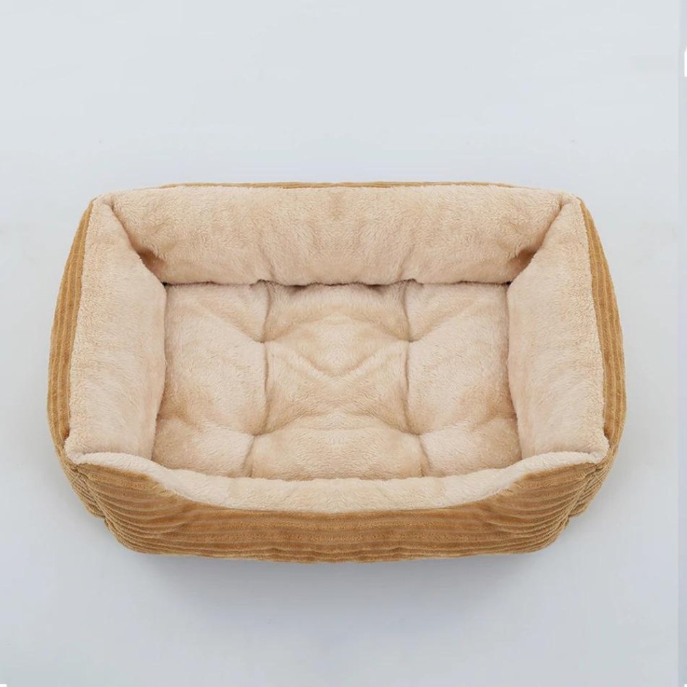Premium cozy dog bed, non-slip base, ultimate pet comfort, durable & soft.